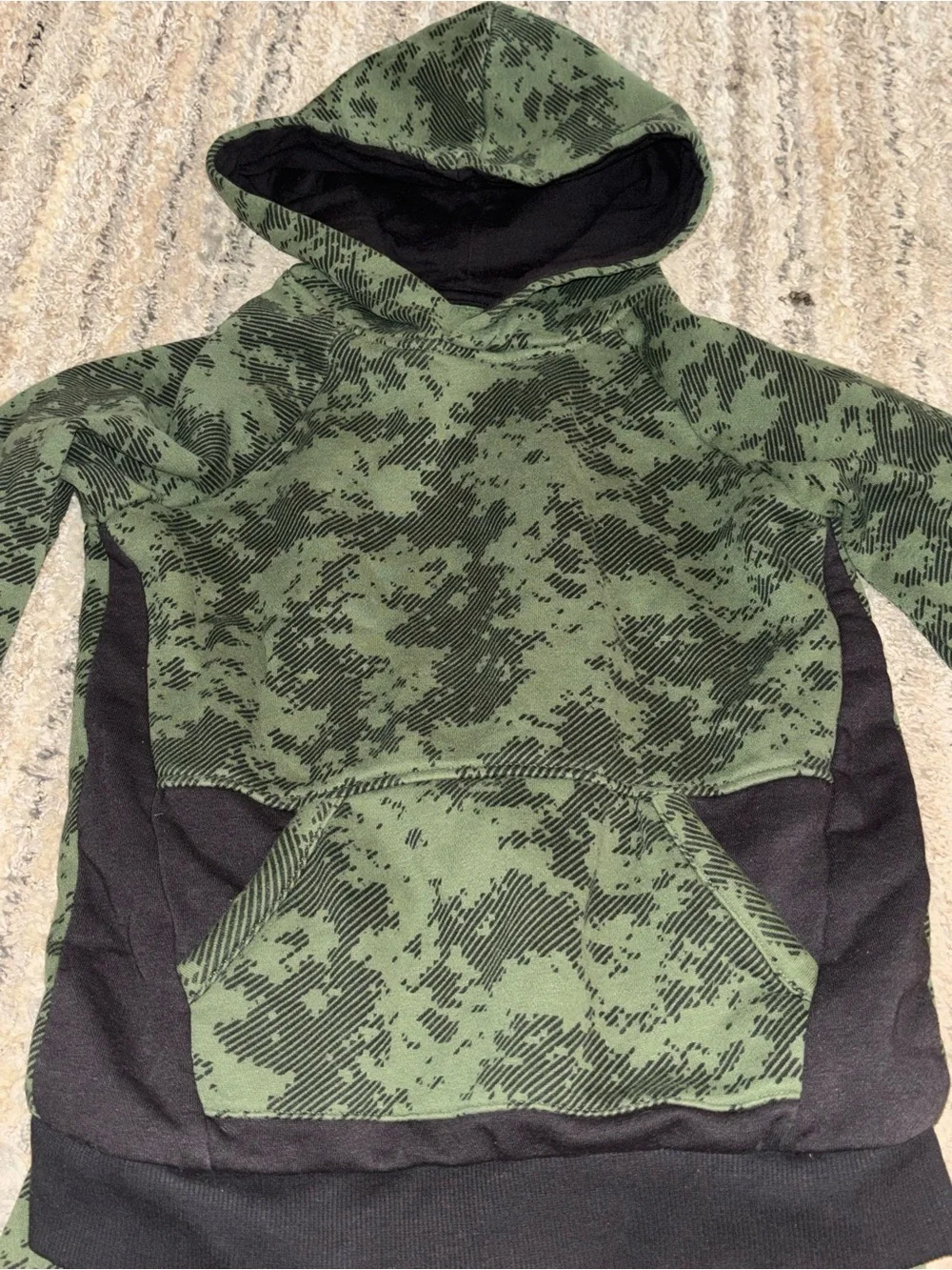 Kids' Green Digital Camo Hoodie & Jogger Set